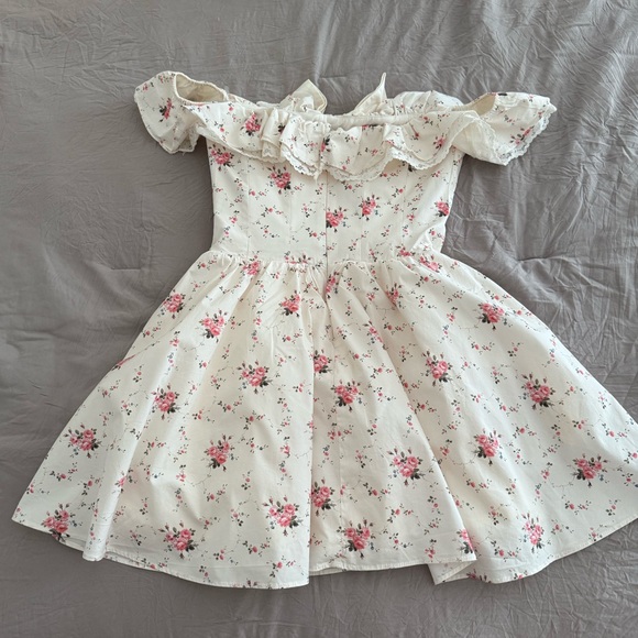 House of CB Stretch Cotton Floral Print Off Shoulder Corset Mini Dress- M - Picture 9 of 10